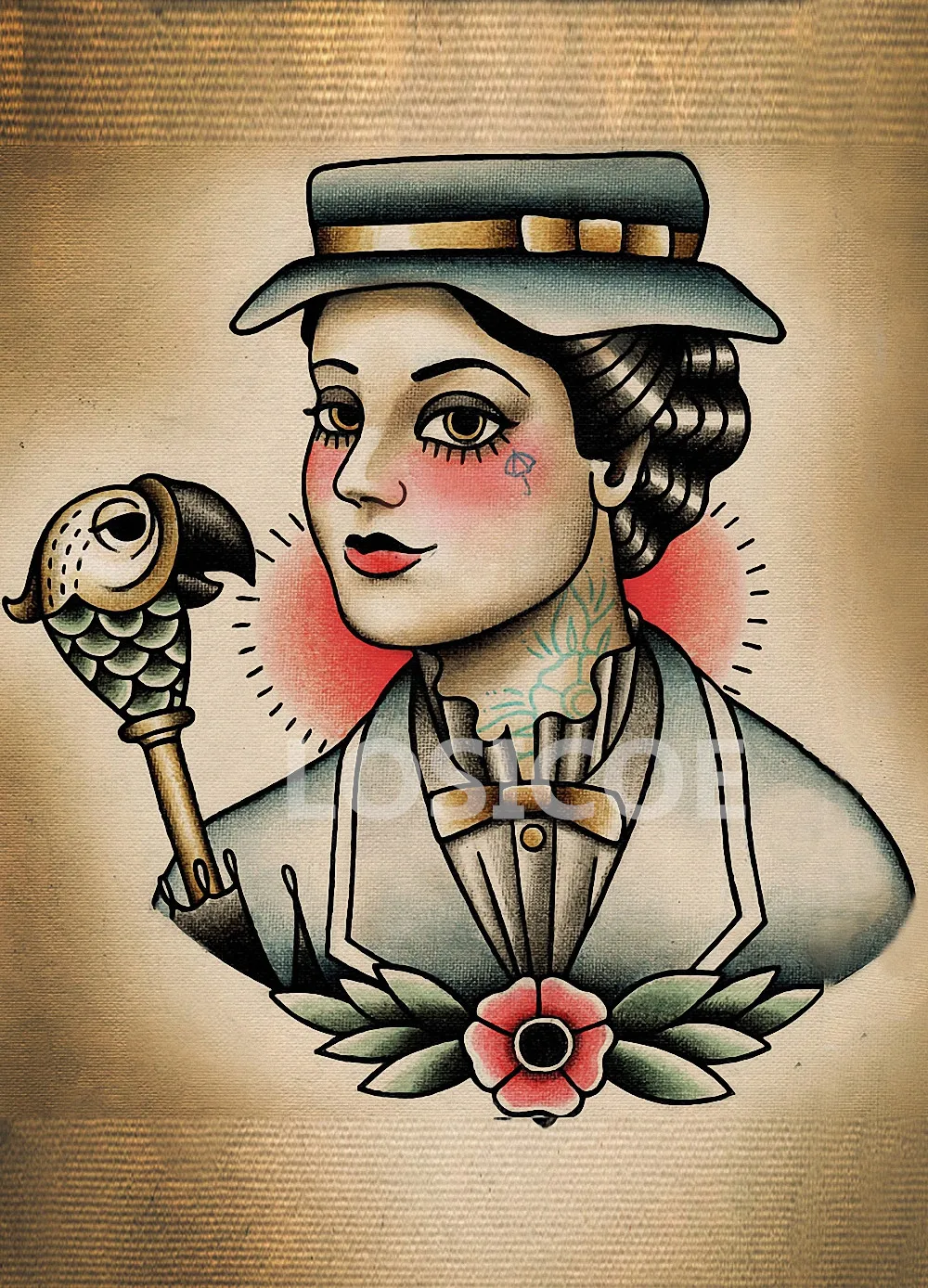 Lady Retro Tattoo Print Painting Vintage Kraft Paper Poster Wall Art Flip Chart Stickers Home Decoration 5
Lady Retro Tattoo Print Painting Vintage Kraft Paper Poster Wall Art Flip Chart Stickers Home Decoration 5