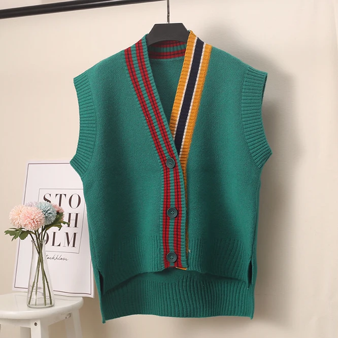 Green Cardigan Loose coat New Women Cloth Fashion Korean lady Girls Waistcoat Autumn Sleeveless Sweater Vest Women Knitted Top
Green Cardigan Loose coat New Women Cloth Fashion Korean lady Girls Waistcoat Autumn Sleeveless Sweater Vest Women Knitted Top