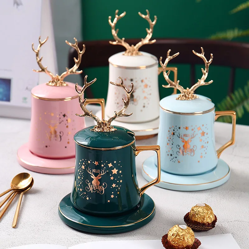 Christmas Cup Mug Ceramic Elk Figurines with Lid Milk Coffee Tea Cup Tazas Home Office Water Drinking Bottle New Year Gifts
Christmas Cup Mug Ceramic Elk Figurines with Lid Milk Coffee Tea Cup Tazas Home Office Water Drinking Bottle New Year Gifts