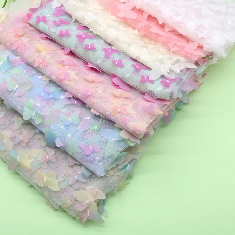 1yards 130cm Wide Rainbow Butterfly 3D Decal Tulle Lace Gradient Flower Children's Clothing Party Decoration DIY Wedding Decor
1yards 130cm Wide Rainbow Butterfly 3D Decal Tulle Lace Gradient Flower Children's Clothing Party Decoration DIY Wedding Decor