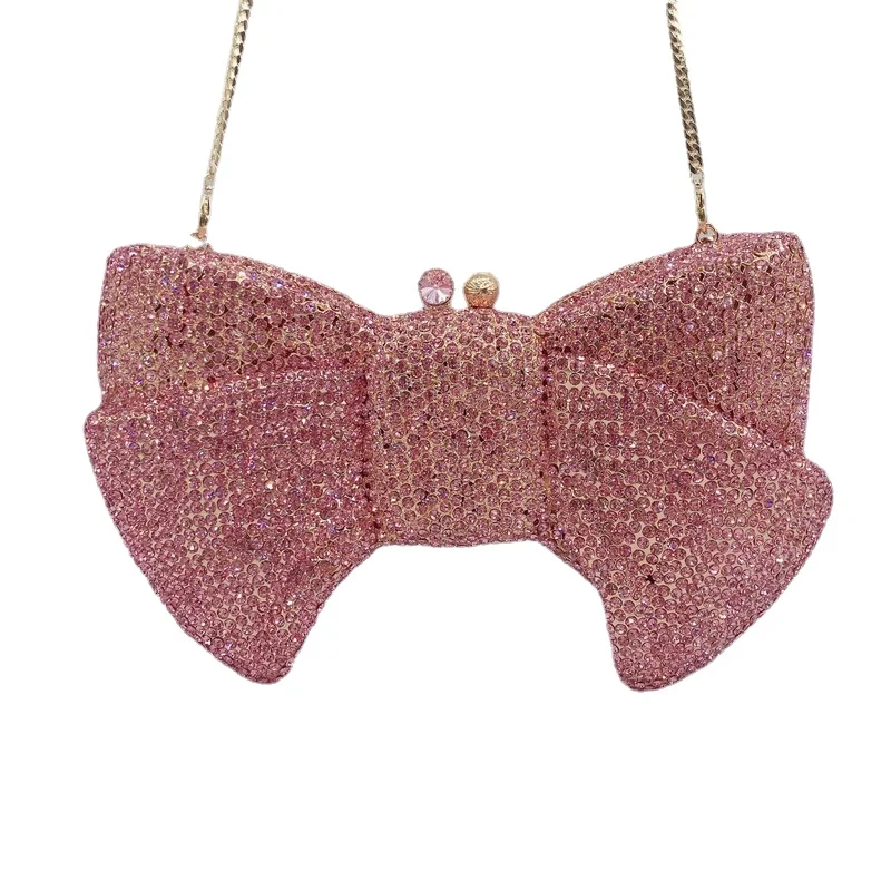 Bow Bags Cute Girls Party Bags Diamond Evening Bag Banquet Full Shinny Crystal Small Cosmetic Bag Pink Clutch Bag Women Bag
Bow Bags Cute Girls Party Bags Diamond Evening Bag Banquet Full Shinny Crystal Small Cosmetic Bag Pink Clutch Bag Women Bag