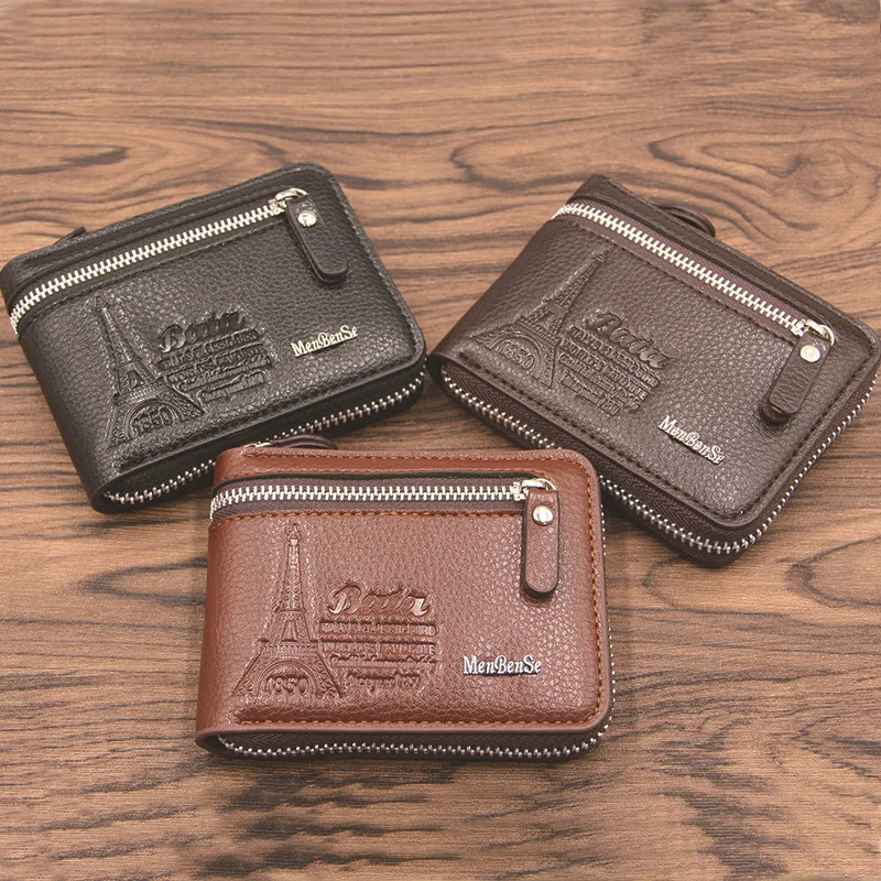 New Men's Wallet Short Casual Fashion Multi-Functional Retro Pu Zipper Wallet for Men Luxury Smart Slim Wallet with Zipper Men
New Men's Wallet Short Casual Fashion Multi-Functional Retro Pu Zipper Wallet for Men Luxury Smart Slim Wallet with Zipper Men