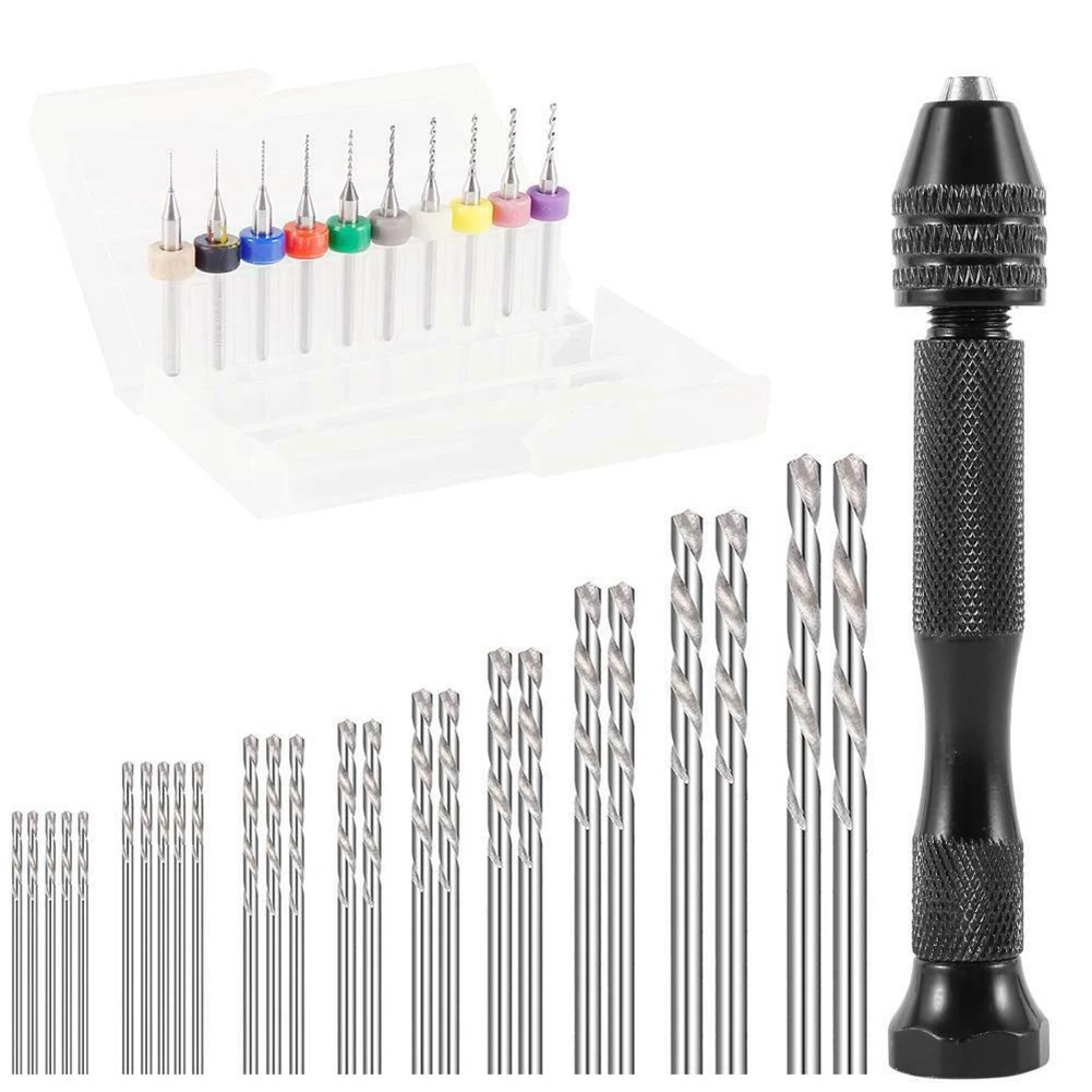36PCS 0.3-1.2mm HSS Drill Bit Set Twist Drill Bit Set Hand Pin Vise PCB Drill For Jewelry Woodworking Drilling Tool
36PCS 0.3-1.2mm HSS Drill Bit Set Twist Drill Bit Set Hand Pin Vise PCB Drill For Jewelry Woodworking Drilling Tool
