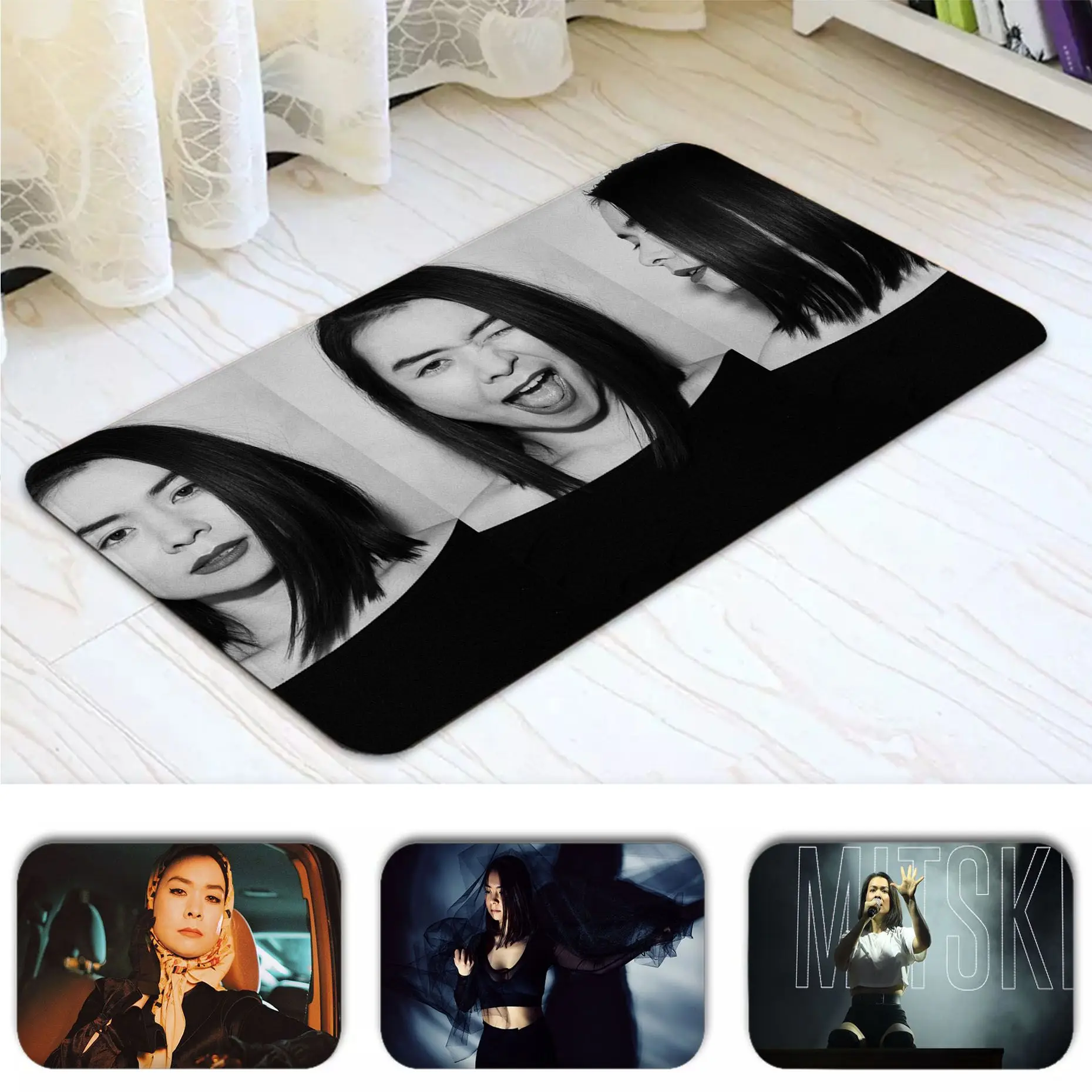Singer Mitski Kitchen Mat Retro Multiple Choice Living Room Kitchen Rug Non-Slip Toilet Rug
Singer Mitski Kitchen Mat Retro Multiple Choice Living Room Kitchen Rug Non-Slip Toilet Rug