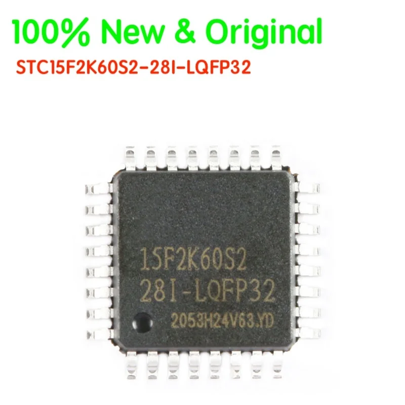 STC15F2K60S2-28I-LQFP32 Single-Chip Enhanced 1T 8051 Microcomputer Microcontroller MCU 15F2K60S2 STC Micro 100% New & Original
STC15F2K60S2-28I-LQFP32 Single-Chip Enhanced 1T 8051 Microcomputer Microcontroller MCU 15F2K60S2 STC Micro 100% New & Original