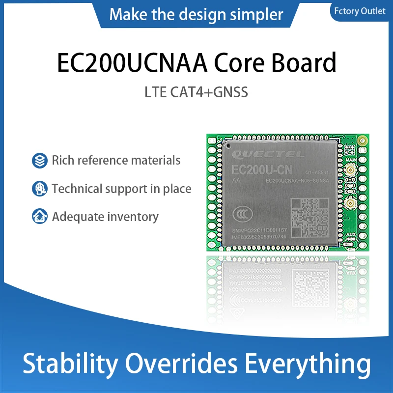 EC200U Module EC200UCNAA QUECTEL 4G Development Core Board EC200UCNAA-N05-SGNSA LTE CAT1 Module With GNSS
EC200U Module EC200UCNAA QUECTEL 4G Development Core Board EC200UCNAA-N05-SGNSA LTE CAT1 Module With GNSS
