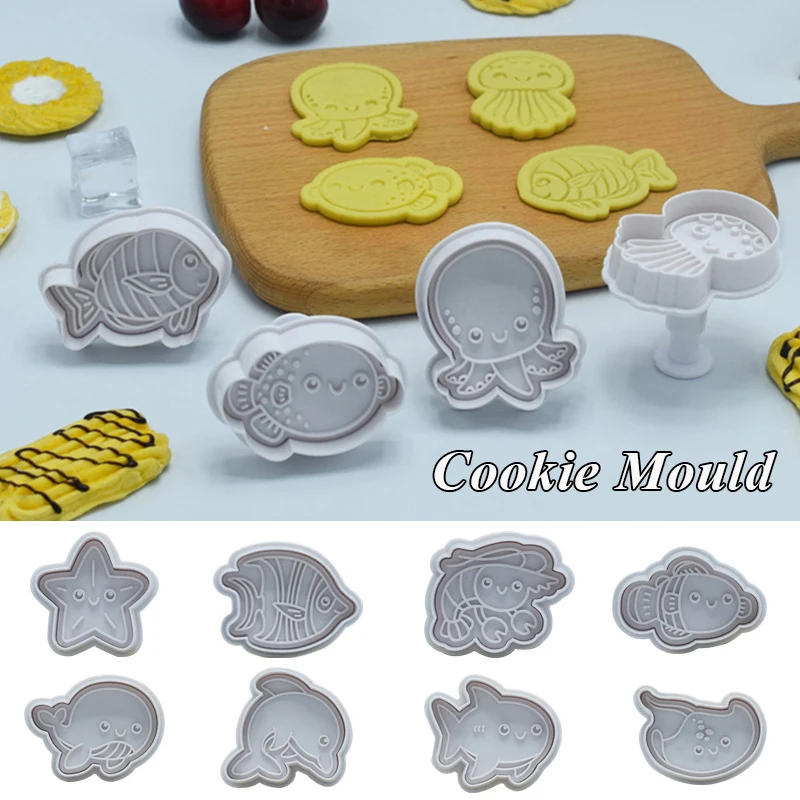 4Pcs/set Plastic Embossing Mold Cartoon 3D Sea Animals Series Embossing Mold Cookie Fondant Cutters Kitchen Baking Utensils
4Pcs/set Plastic Embossing Mold Cartoon 3D Sea Animals Series Embossing Mold Cookie Fondant Cutters Kitchen Baking Utensils