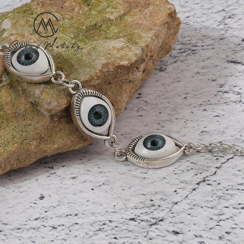 Chic Matchy Resin Evil Eye Design Bracelets Silver Color Zinc Alloy Bangle for Women Men Jewelry Punk Design Daily Wear
Chic Matchy Resin Evil Eye Design Bracelets Silver Color Zinc Alloy Bangle for Women Men Jewelry Punk Design Daily Wear