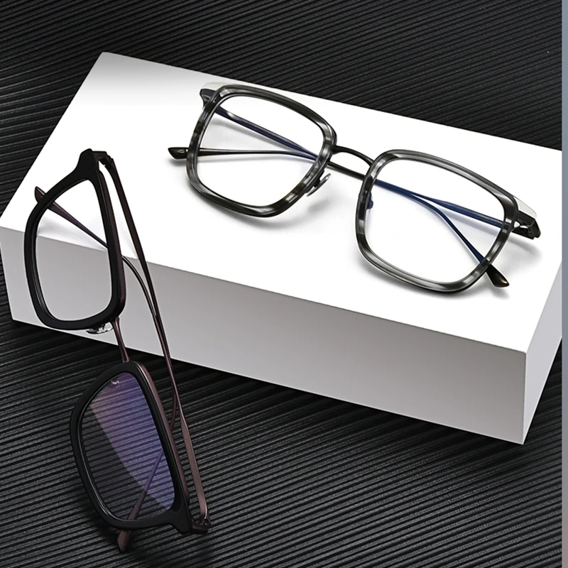 High Quality Square Prescription Glasses Frame Men Women Vintage Titanium Acetate Optical Eyeglasses Fashion Full Rim Eyewear
High Quality Square Prescription Glasses Frame Men Women Vintage Titanium Acetate Optical Eyeglasses Fashion Full Rim Eyewear