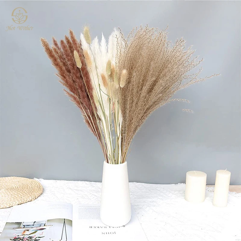 40PCS Dried Pampas Grass Bouquet for Wedding Flower Arrangements Home Decor Bohemian Chic Decoration Bouquets Flores Secas
40PCS Dried Pampas Grass Bouquet for Wedding Flower Arrangements Home Decor Bohemian Chic Decoration Bouquets Flores Secas