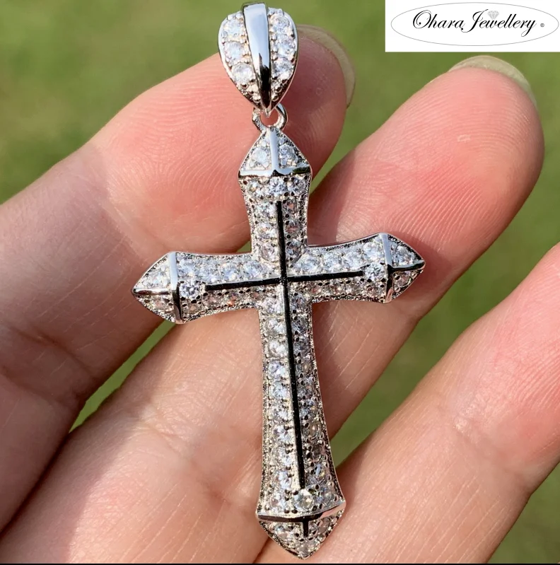 ANGLANG Stylish Women&men Necklace Cross Gold&Silver Color Cubic Zirconia Crucifix Bling Jesus Cross Pendant Necklace Jewelry
ANGLANG Stylish Women&men Necklace Cross Gold&Silver Color Cubic Zirconia Crucifix Bling Jesus Cross Pendant Necklace Jewelry