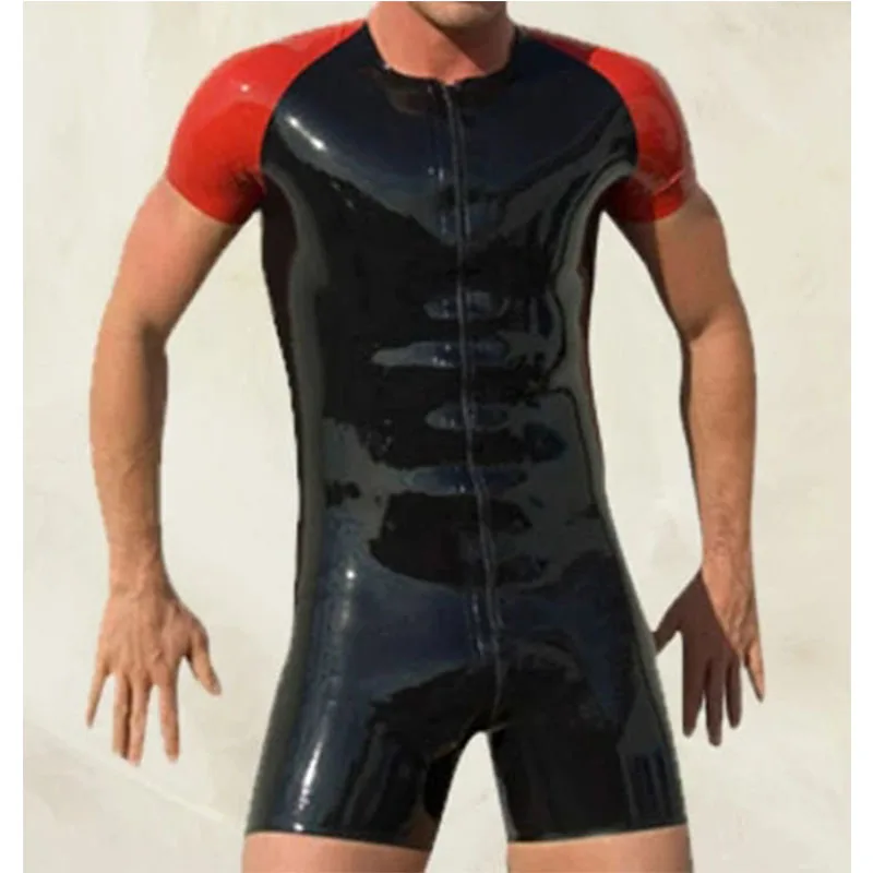 Handmade Men Latex Bodysuit Rubber Cosplay Catsuit Black with Red with Front Zip Cosplay Costumes
Handmade Men Latex Bodysuit Rubber Cosplay Catsuit Black with Red with Front Zip Cosplay Costumes