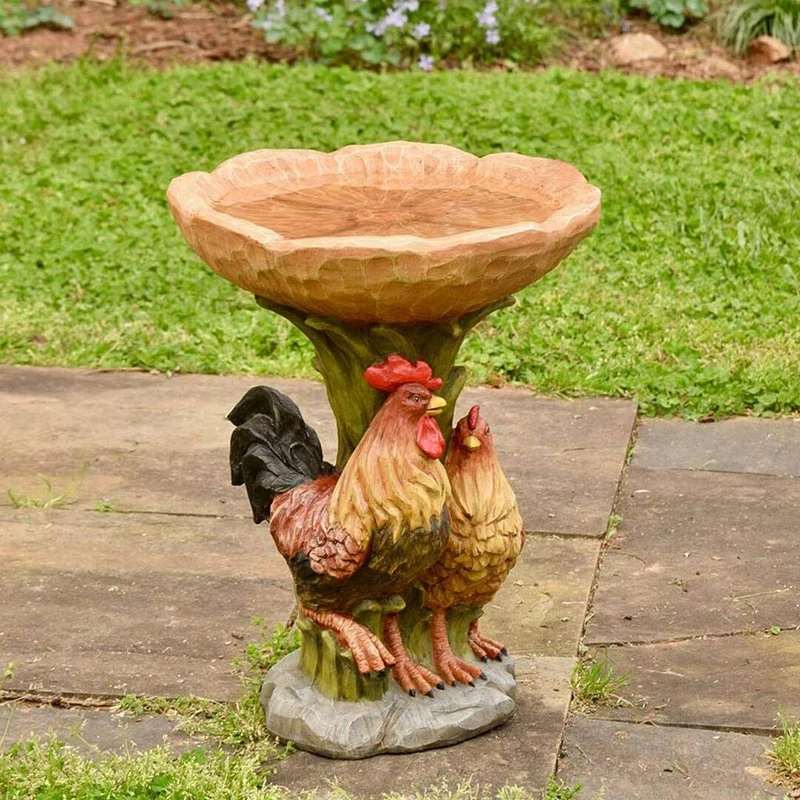 Resin Rooster and Chicken Birdbath Resin Garden Yard Lawn Ornament Outdoor Decor GRSA889
Resin Rooster and Chicken Birdbath Resin Garden Yard Lawn Ornament Outdoor Decor GRSA889
