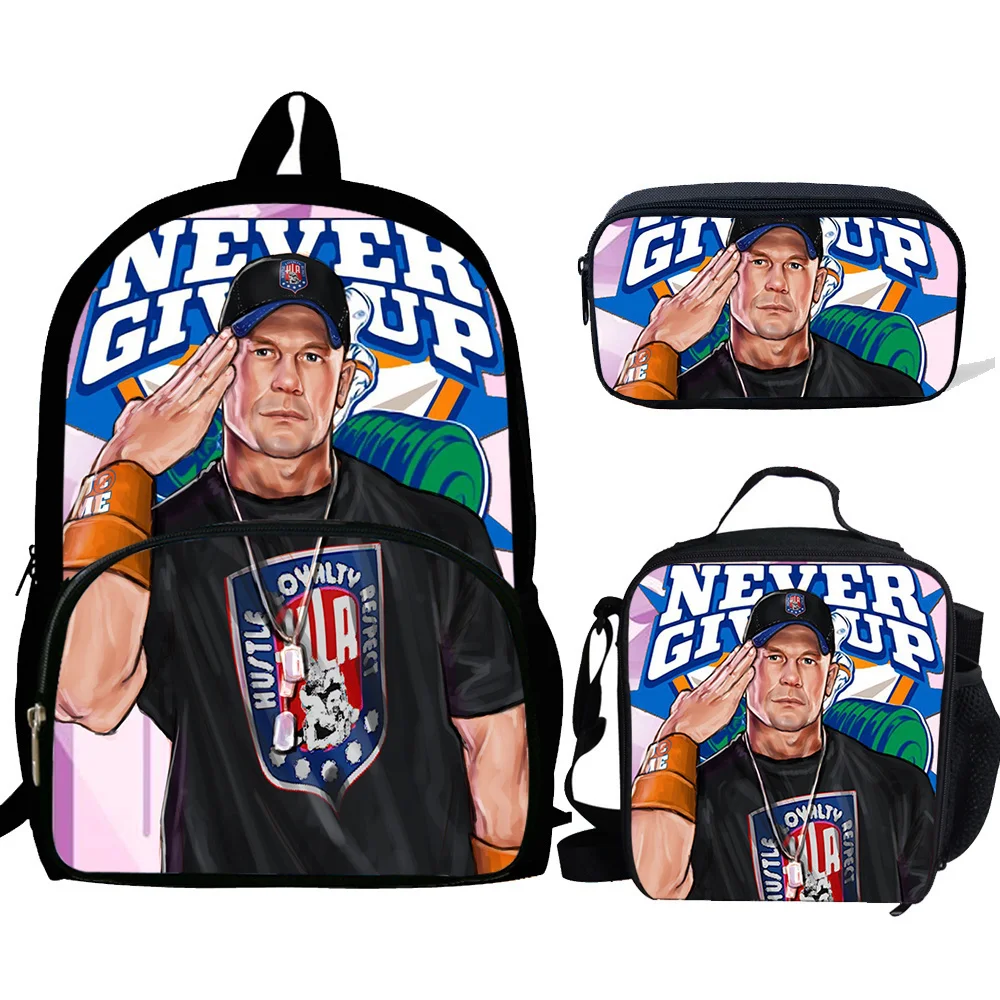 3Pcs/Set John Cena Classic Wrling Printed School Bags Backpack Teenagers Boys Girls Bookbag Mochila casual backpack
3Pcs/Set John Cena Classic Wrling Printed School Bags Backpack Teenagers Boys Girls Bookbag Mochila casual backpack