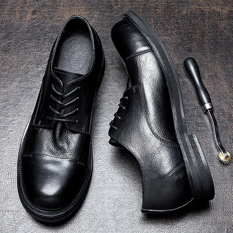 Men Dress Shoes Men Thick Bottom Fashion High Quality Genuine Leather Shoes Men,Lace-Up Business Men Shoes Summer Oxfords Spring
Men Dress Shoes Men Thick Bottom Fashion High Quality Genuine Leather Shoes Men,Lace-Up Business Men Shoes Summer Oxfords Spring