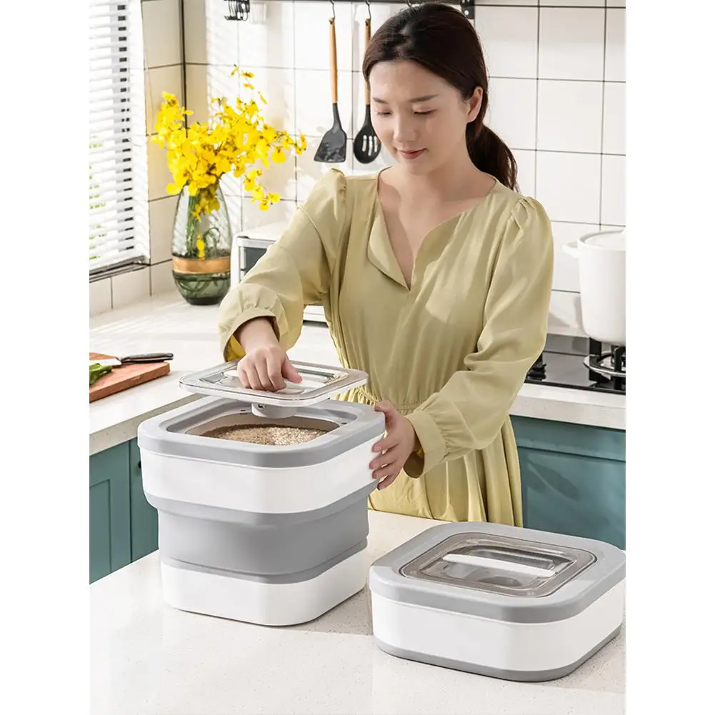 Silicone Rice Storage Box Rice Dispenser Rice Container Grain Storage Jar Cereals Bucket Pet Food Container Kitchen Organizer
Silicone Rice Storage Box Rice Dispenser Rice Container Grain Storage Jar Cereals Bucket Pet Food Container Kitchen Organizer