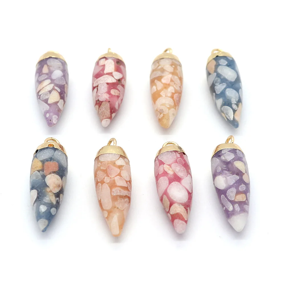 2pcs/pack Bullet Shaped Natural Semi-precious Stone Turquoise Gravel Pendant DIY Making Necklace Accessions 8x22mm 4 Colors
2pcs/pack Bullet Shaped Natural Semi-precious Stone Turquoise Gravel Pendant DIY Making Necklace Accessions 8x22mm 4 Colors