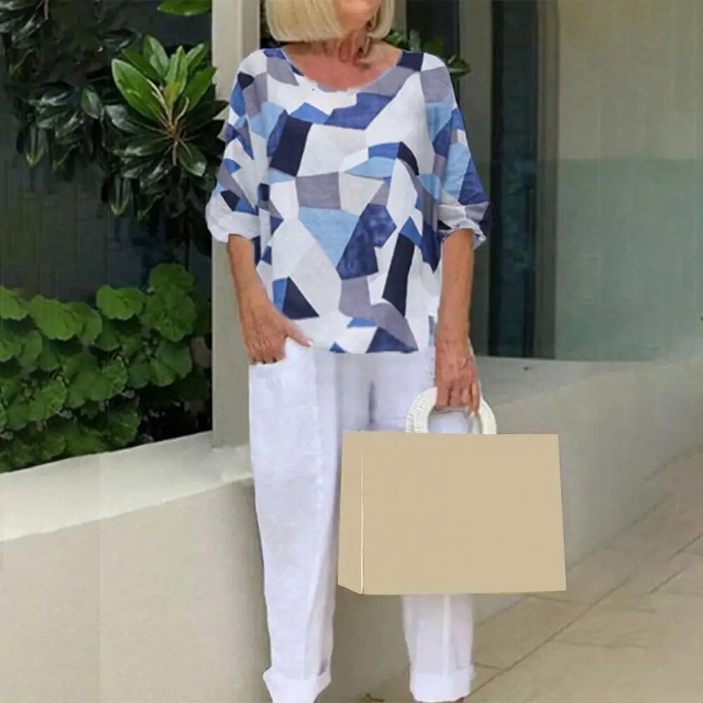 2 Pcs/Set Fabulous Women Pants Set O Neck Deep Crotch Blouse Trousers Set Irregular Pattern Summer Pants Set
2 Pcs/Set Fabulous Women Pants Set O Neck Deep Crotch Blouse Trousers Set Irregular Pattern Summer Pants Set