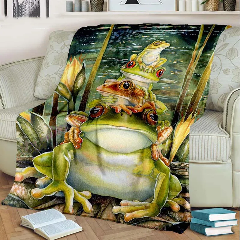 Cartoon Cozy Warm Kids Adults Gift for Frog Lovers Home Sofa Bed Decor Rainforest Soft Frog Pattern Flannel Throw Animal Blanket
Cartoon Cozy Warm Kids Adults Gift for Frog Lovers Home Sofa Bed Decor Rainforest Soft Frog Pattern Flannel Throw Animal Blanket