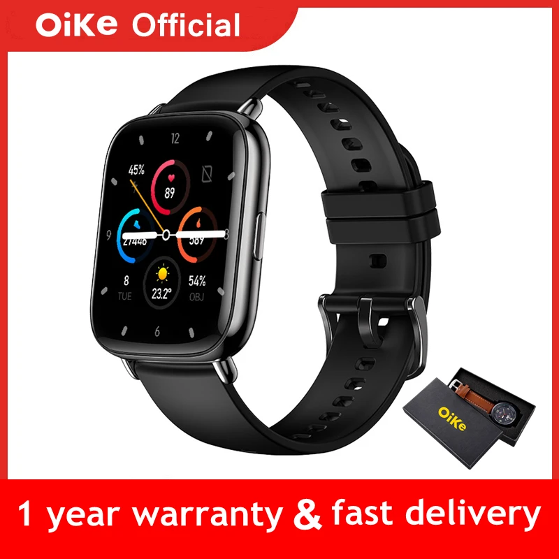 OiKe Full Touch Screen 1.69 Bluetooth Watch Smartwatch Pedometer Body Temperature Detection Dynamic Heart Rate Sleep Smart Watch
OiKe Full Touch Screen 1.69 Bluetooth Watch Smartwatch Pedometer Body Temperature Detection Dynamic Heart Rate Sleep Smart Watch