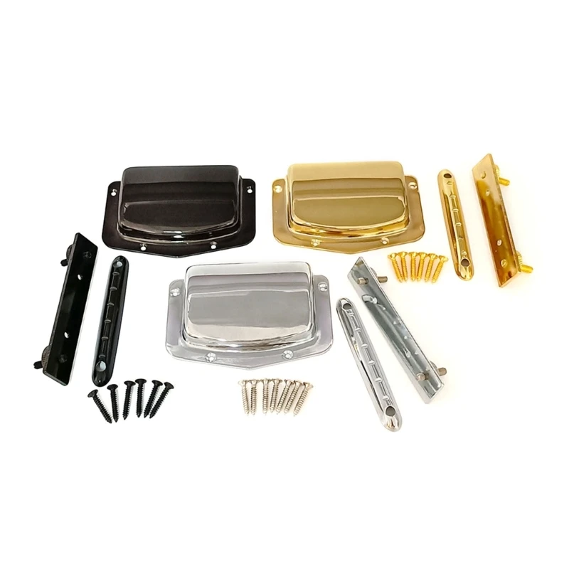 Fixed Type Electric Guitar Bridge Pulling String Board Electric Guitar Bridge Tailpiece with Bridge Protective Cover 
Fixed Type Electric Guitar Bridge Pulling String Board Electric Guitar Bridge Tailpiece with Bridge Protective Cover