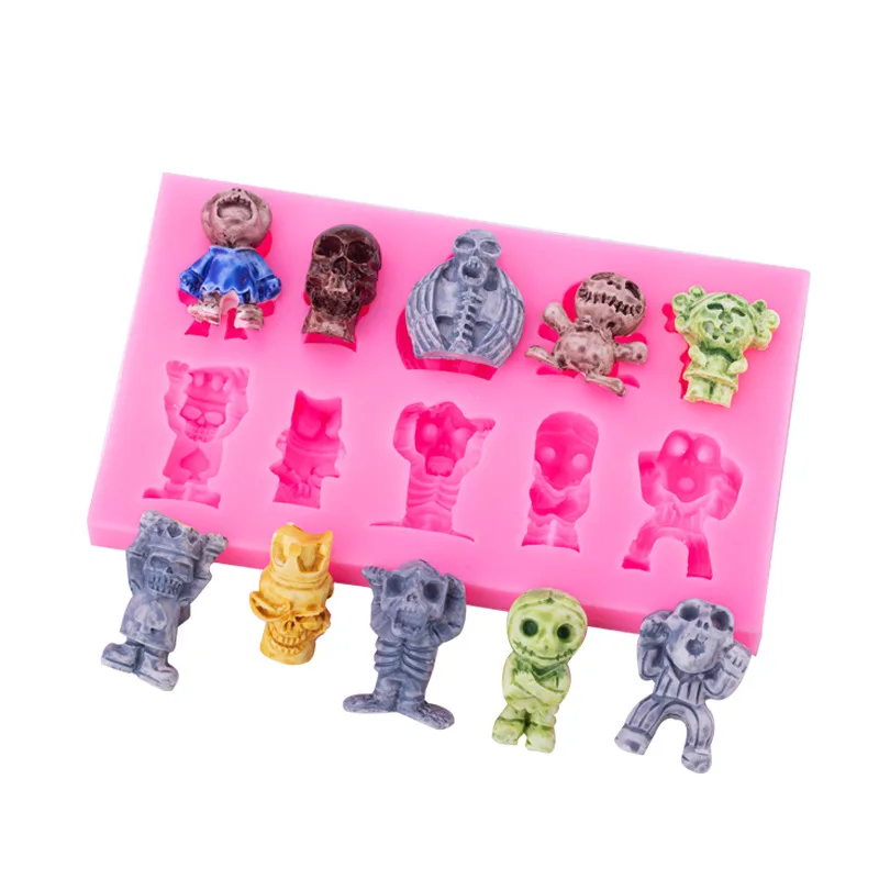 Halloween Cartoon Character Skeleton Man Ghost Silicone Mold Drop Glue Clay Soft Pottery Decoration Baking Decoration Mold
Halloween Cartoon Character Skeleton Man Ghost Silicone Mold Drop Glue Clay Soft Pottery Decoration Baking Decoration Mold