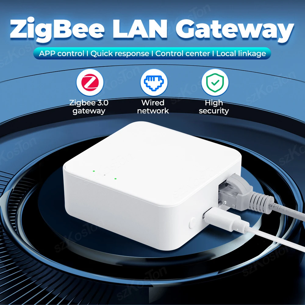Tuya ZigBee 3.0 Wired Gateway Hub Smart Home Bridge Smart Life APP Remote Control Voice Works with Alexa Google Assistant
Tuya ZigBee 3.0 Wired Gateway Hub Smart Home Bridge Smart Life APP Remote Control Voice Works with Alexa Google Assistant