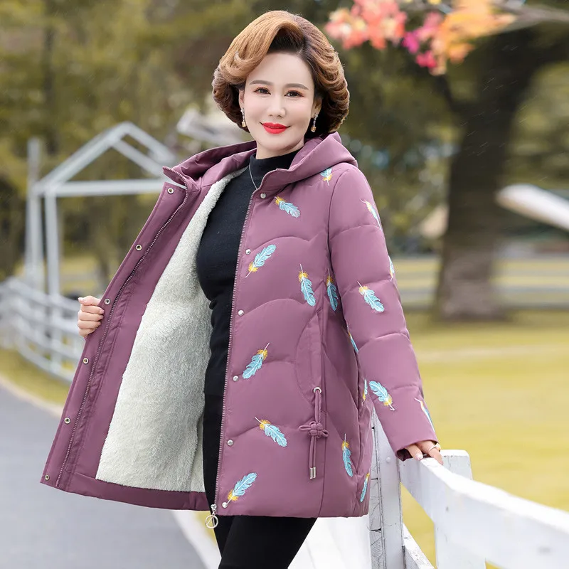 Женская Длинная зимняя куртка с разноцветной вышивкой и перьями, пуховое пальто с капюшоном, Толстая теплая куртка, ватные парки с хлопково...
Женская Длинная зимняя куртка с разноцветной вышивкой и перьями, пуховое пальто с капюшоном, Толстая теплая куртка, ватные парки с хлопково...