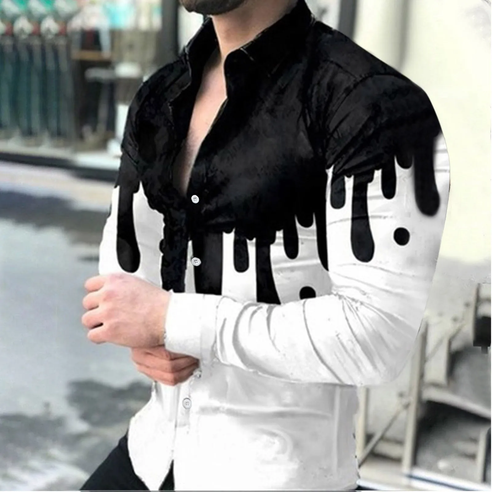 Shirt Men's Casual Printed Button Down Lapel Long Sleeve Shirt Cardigan Fashion Summer Shirts camisa masculina Streetwear #40
Shirt Men's Casual Printed Button Down Lapel Long Sleeve Shirt Cardigan Fashion Summer Shirts camisa masculina Streetwear #40