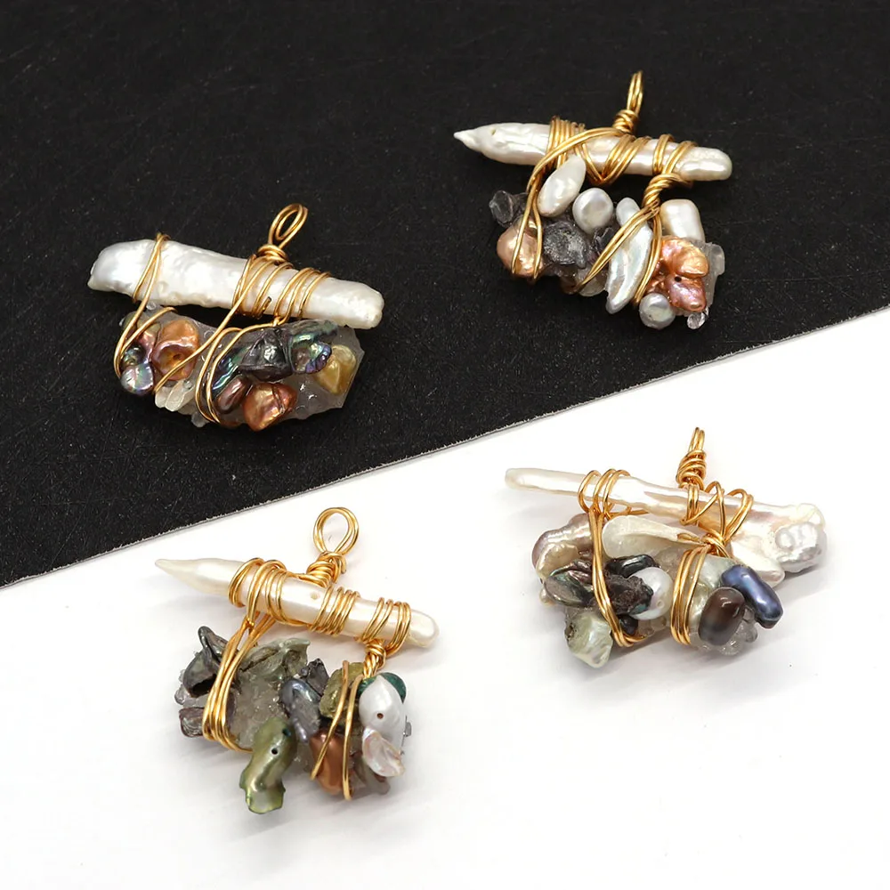 Natural Freshwater Pearl Irregular Pendant 30-45mm Winding Charm Fashion Jewelry DIY Necklace Earrings Boutique Accessories
Natural Freshwater Pearl Irregular Pendant 30-45mm Winding Charm Fashion Jewelry DIY Necklace Earrings Boutique Accessories