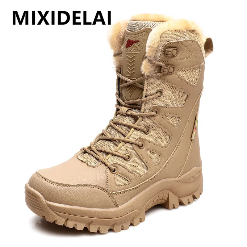 New Warm Plush Snow Boots Men Lace Up Casual High Top Men's Boots Waterproof Winter Boots Anti-Slip Ankle Boots Army Work Boots
New Warm Plush Snow Boots Men Lace Up Casual High Top Men's Boots Waterproof Winter Boots Anti-Slip Ankle Boots Army Work Boots