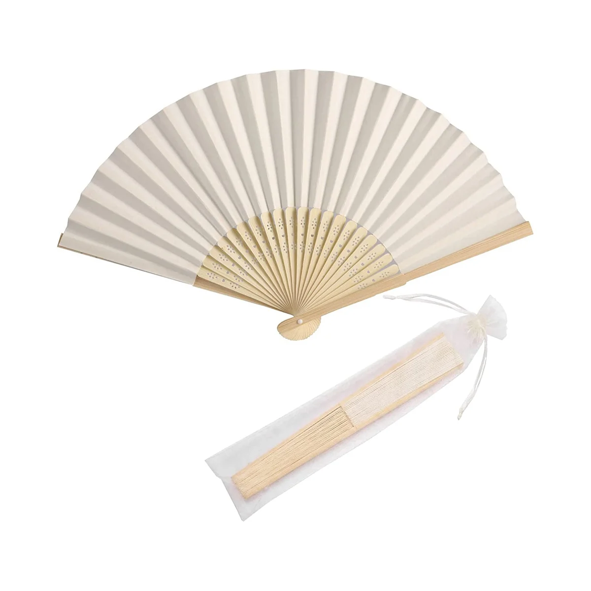 50Pcs Paper Hand Fan Bamboo Handheld Folded Fan Decorative Paper Fan Wedding Party Favors (Cream)
50Pcs Paper Hand Fan Bamboo Handheld Folded Fan Decorative Paper Fan Wedding Party Favors (Cream)