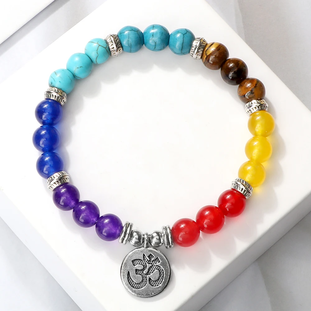 

Reiki 7 Chakra Healing Bead Bracelet Natural Stone Mala Pendant Buddha Balance Bracelets for Women Men Yoga Jewelry Dropshipping
