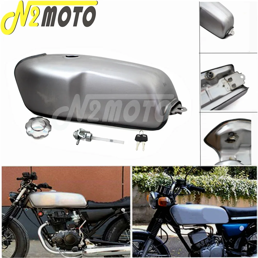Cafe Racer Motorcycle 9L Gas Fuel Tank w/ Cap For Honda Kawasaki Suzuki Yamaha BMW RD50 RD350 RD400 R100 2.4 Gallon Vintage Tank
Cafe Racer Motorcycle 9L Gas Fuel Tank w/ Cap For Honda Kawasaki Suzuki Yamaha BMW RD50 RD350 RD400 R100 2.4 Gallon Vintage Tank