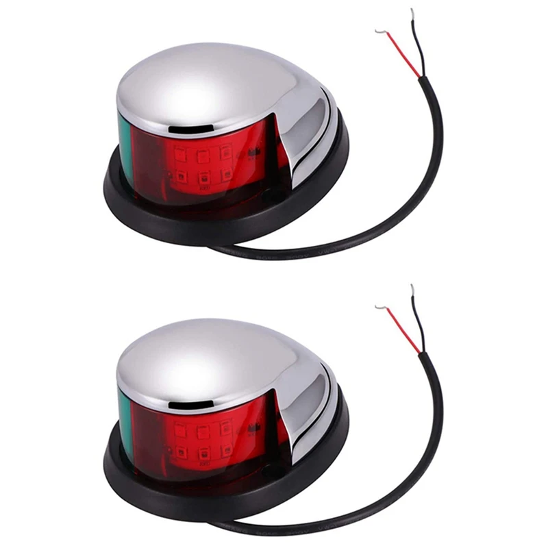 2Pcs 12V Navigation Lights LED Zinc Alloy Bow Light Marine Boat LED Red Green Pontoons Sailing Signal Lights
2Pcs 12V Navigation Lights LED Zinc Alloy Bow Light Marine Boat LED Red Green Pontoons Sailing Signal Lights
