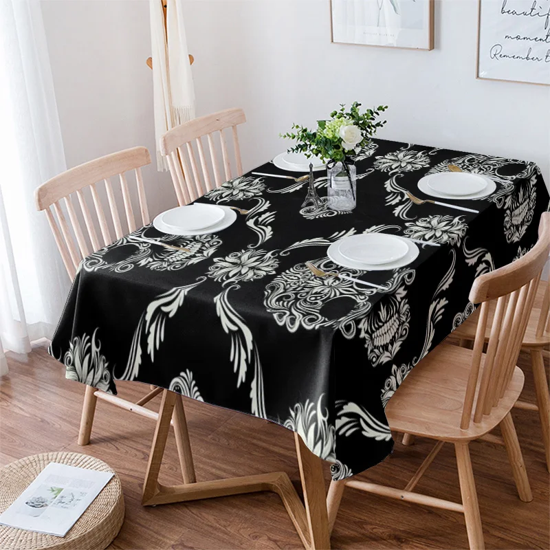 Halloween Skull Tablecloth Style Floral Outdoor Picnic Tablecloth Waterproof Kitchen Coffee Table Living Room Home Decor 
Halloween Skull Tablecloth Style Floral Outdoor Picnic Tablecloth Waterproof Kitchen Coffee Table Living Room Home Decor