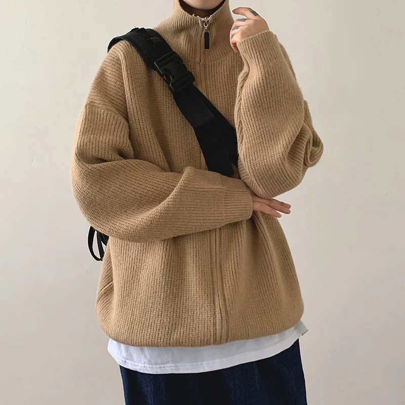 Knitted Autumn Winter Hombre Cardigan Grey Casual Sweater Zip Knitted Oversize Men Sueter Sweater Jacket Turtleneck
Knitted Autumn Winter Hombre Cardigan Grey Casual Sweater Zip Knitted Oversize Men Sueter Sweater Jacket Turtleneck