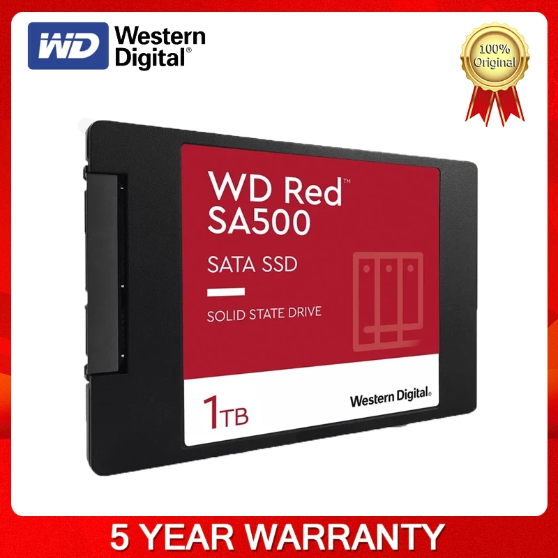 

Western Digital WD Red SA500 NAS Internal Solid State Drive SSD SATA III 6 Gb/s 2.5" 1TB 2TB Hard Disk For PC Loptop 100% New