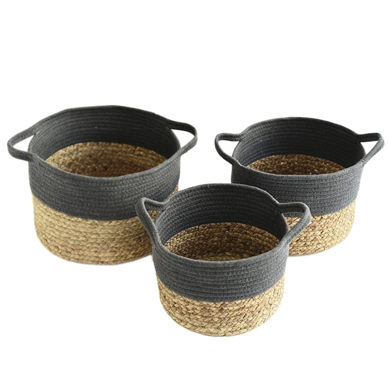 Set Of 3 Natural Cotton Rope Storage Basket,Round Storage Organiser With Handle For Home Decor,Closet,Toys
Set Of 3 Natural Cotton Rope Storage Basket,Round Storage Organiser With Handle For Home Decor,Closet,Toys