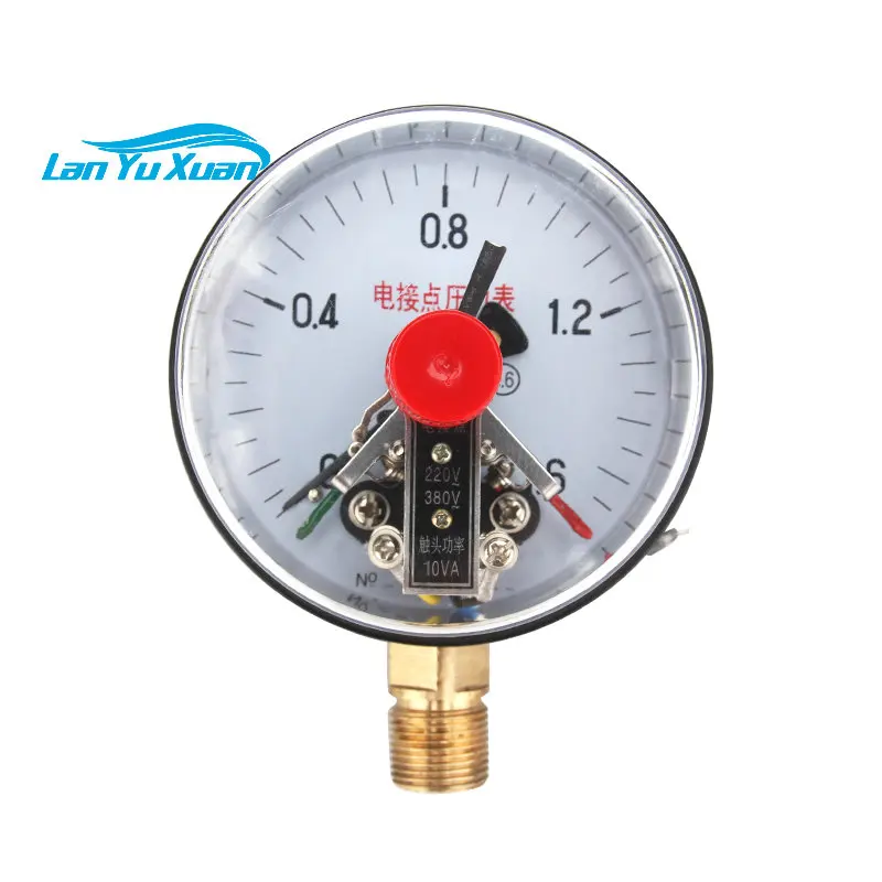 

YX-100 electric contact pressure gauge 0-1.6MPa vacuum pressure controller 10va pressure switch pressure control