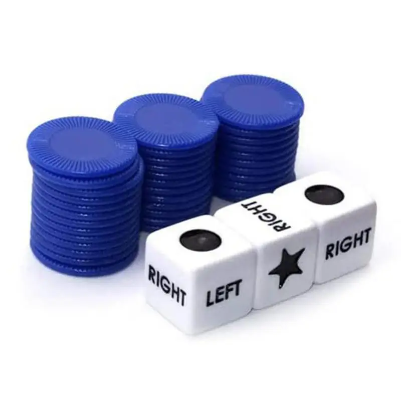 

Left Right Center Dice Game Classic Dice Games For Adults With 3 Dices And 24 Random Color Chips For Family Nights Friends