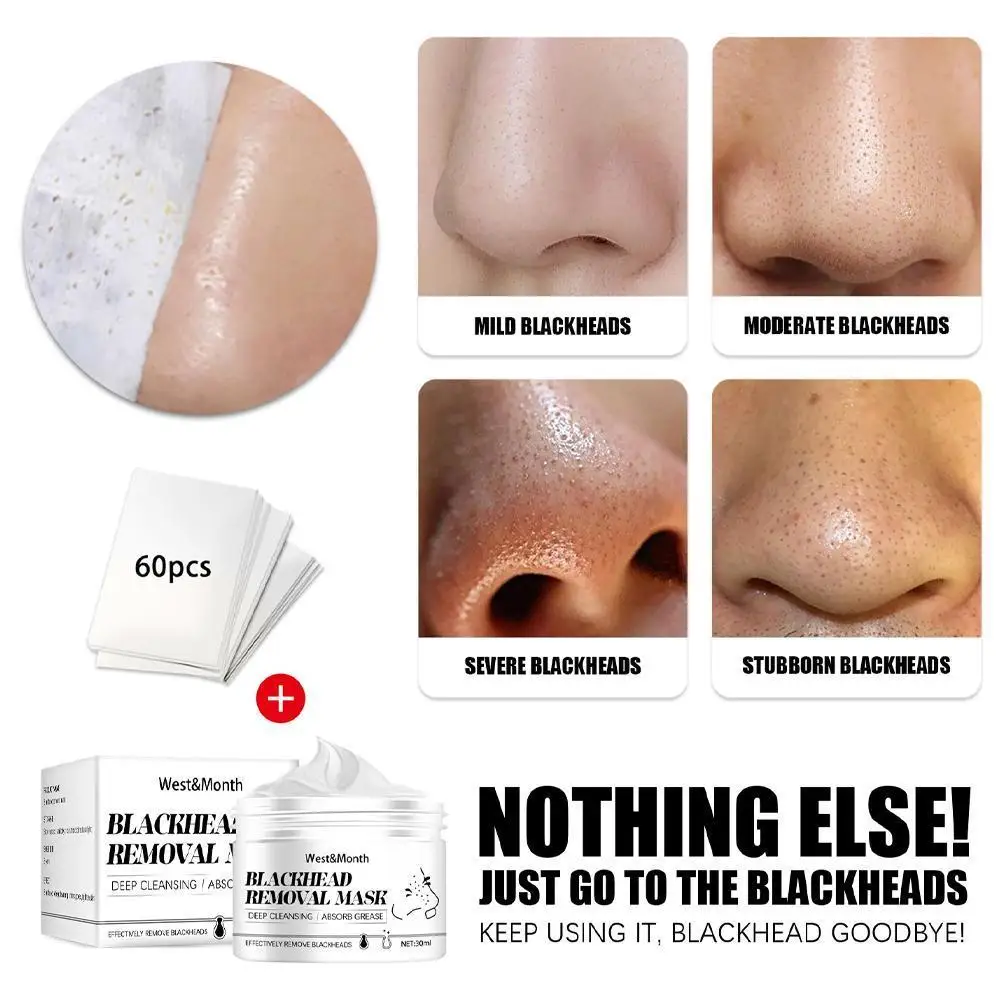 

30g Removable Blackhead Nose Mask Removes Acne Blackheads Shrink Pores Nose Patch Water Skin Cleansing Products Wholesale