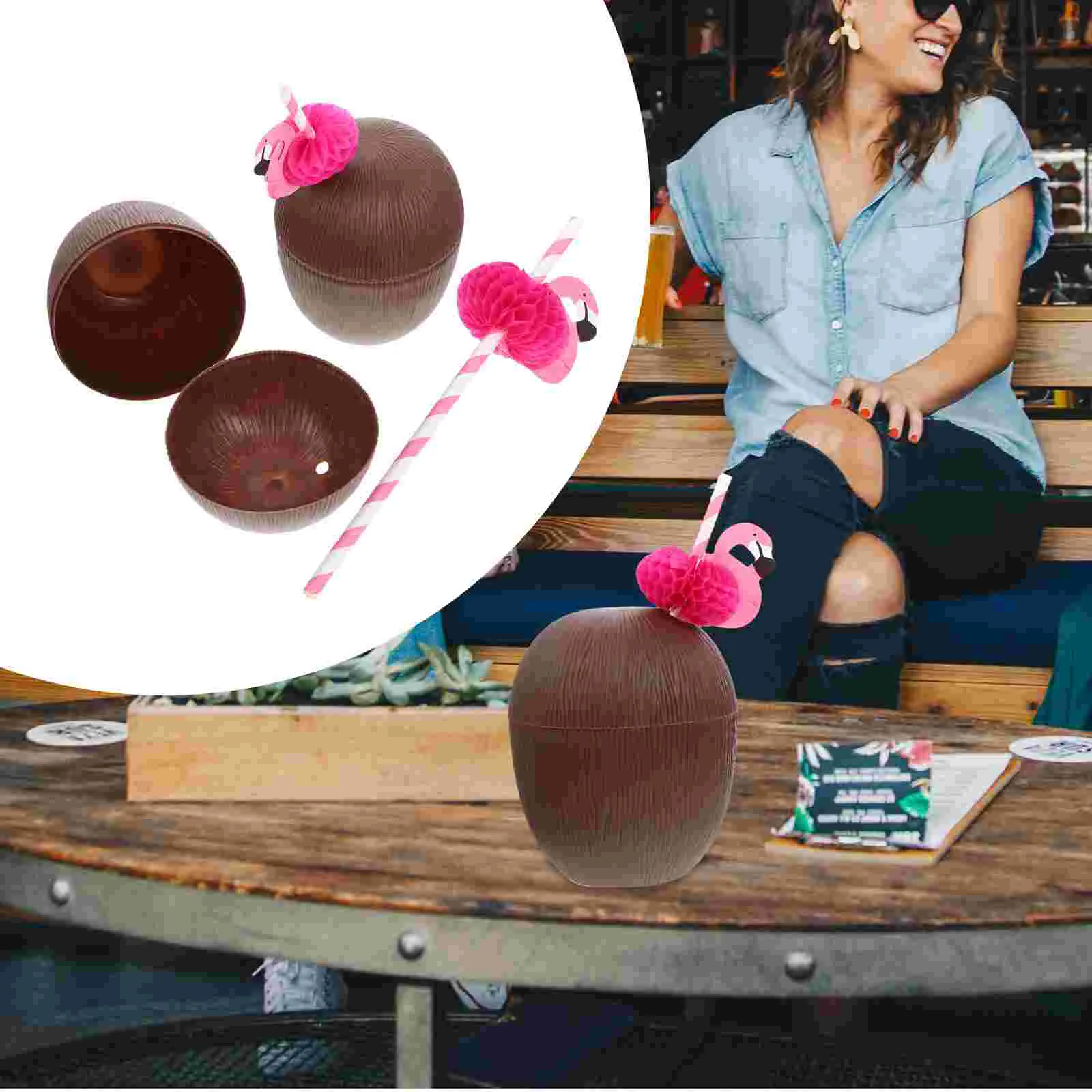 2Pcs Latex Drinking Cup Cocoanut Modeling Cup Decorative Beverage Cup Coconuts Shaped Cup for Home Party Restaurant Banquet
2Pcs Latex Drinking Cup Cocoanut Modeling Cup Decorative Beverage Cup Coconuts Shaped Cup for Home Party Restaurant Banquet