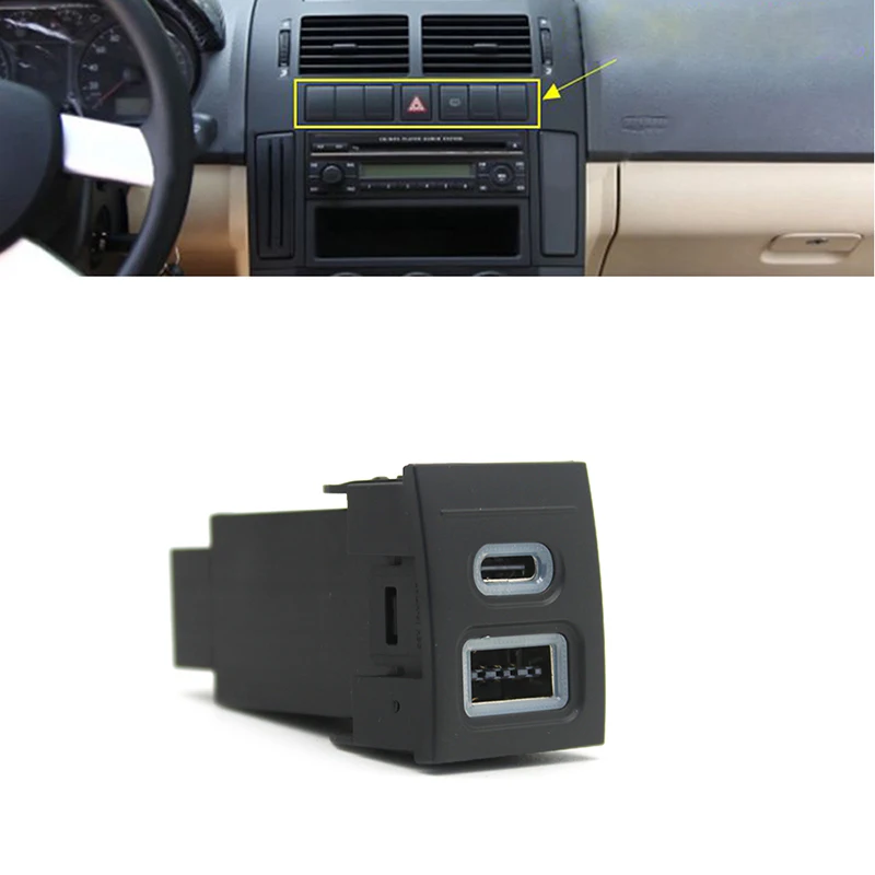 Автомобильное зарядное устройство с двумя разъемами USB PD типа C, адаптер питания для телефона VW Volkswagen POLO 04-11
Автомобильное зарядное устройство с двумя разъемами USB PD типа C, адаптер питания для телефона VW Volkswagen POLO 04-11