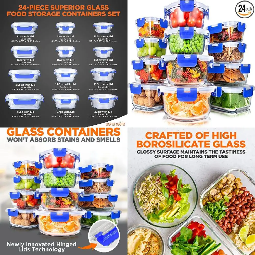 for Days. Amazing Delightful 35 Oz Blue Glass Food Storage Set - Keep Fresh & Nutritious for Longer Days.
for Days. Amazing Delightful 35 Oz Blue Glass Food Storage Set - Keep Fresh & Nutritious for Longer Days.