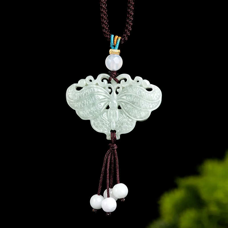 Natural Jade Pendant With Beautiful Rope Chain Necklace For Man and Women Butterfly Pendant Amulet Talisman Symbolizing freedom
Natural Jade Pendant With Beautiful Rope Chain Necklace For Man and Women Butterfly Pendant Amulet Talisman Symbolizing freedom