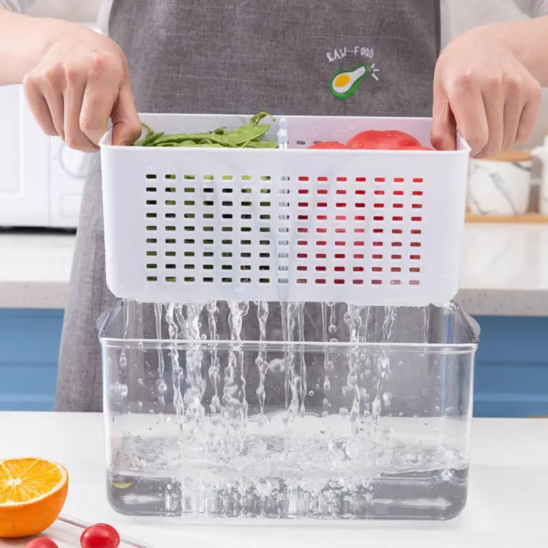 Refrigerator Vegetable And Fruit Sorting Storage Box Large-Capacity Compartmentalized Drain Storage Box Dust Cover Thickened
Refrigerator Vegetable And Fruit Sorting Storage Box Large-Capacity Compartmentalized Drain Storage Box Dust Cover Thickened