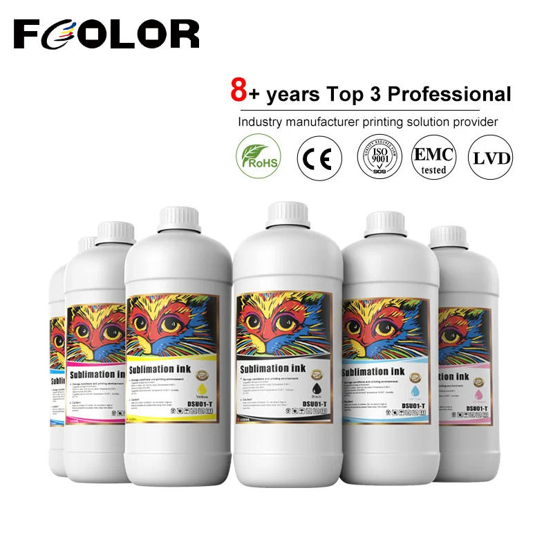 

Fcolor 6 цветов, 500 мл, сублимационные чернила для Epson ET-2720 струйный принтер, ткань для одежды, стеклянная ткань, чернила для теплопередачи