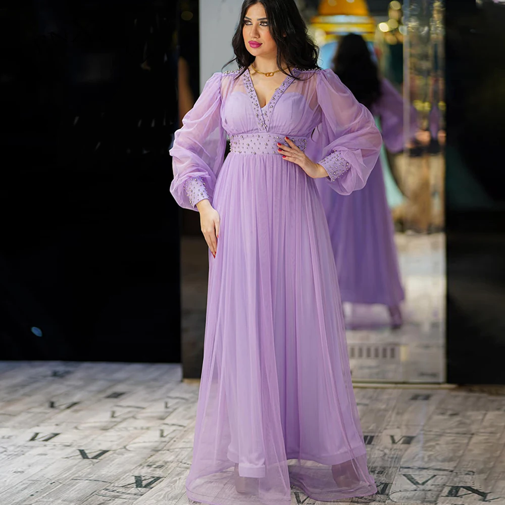 CENXUAN Intellectuality Prom Dresses Beads V-neck Backless Full Sleeves Zipper A-line 2023 Vestido De Noite Made To Order
CENXUAN Intellectuality Prom Dresses Beads V-neck Backless Full Sleeves Zipper A-line 2023 Vestido De Noite Made To Order