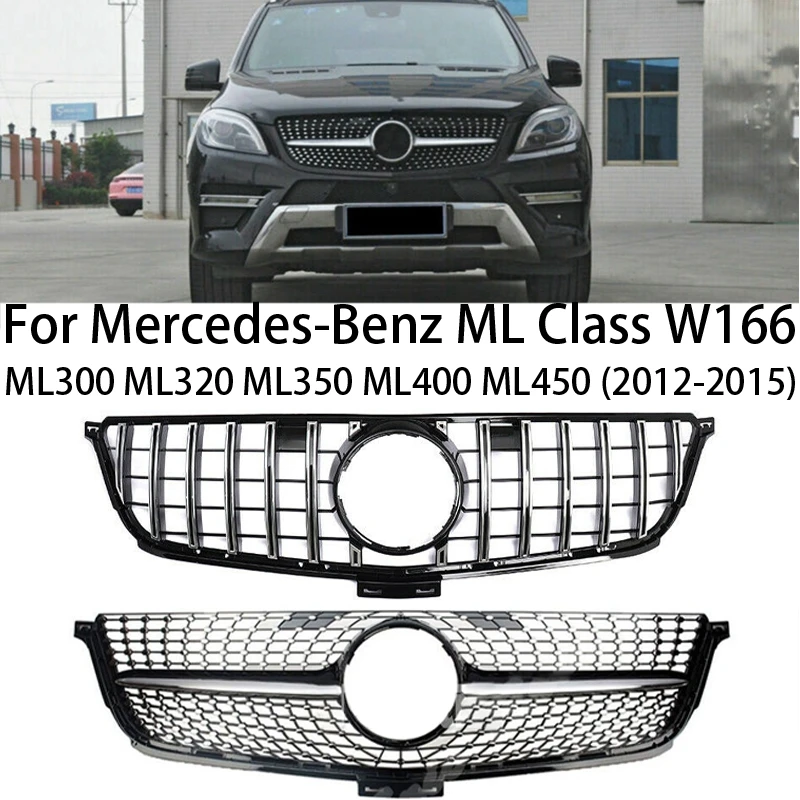 Передняя решетка радиатора для Mercedes-Benz ML Class W166 ML300 ML320 ML350 ML400 ML450 2012-2015 GT/Diamond
Передняя решетка радиатора для Mercedes-Benz ML Class W166 ML300 ML320 ML350 ML400 ML450 2012-2015 GT/Diamond